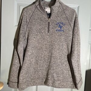 Champion Mens Air Force Academy 1/4 Zip Fleece Pullover Gray Large
